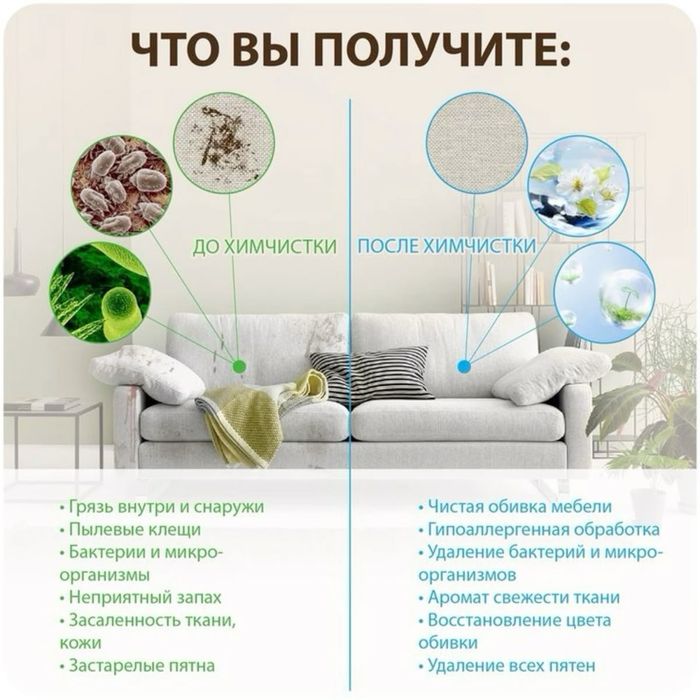 Выездная химчистка мебели