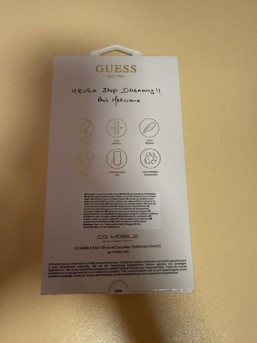 Оригинален калъф за iphone 14 pro max -guess