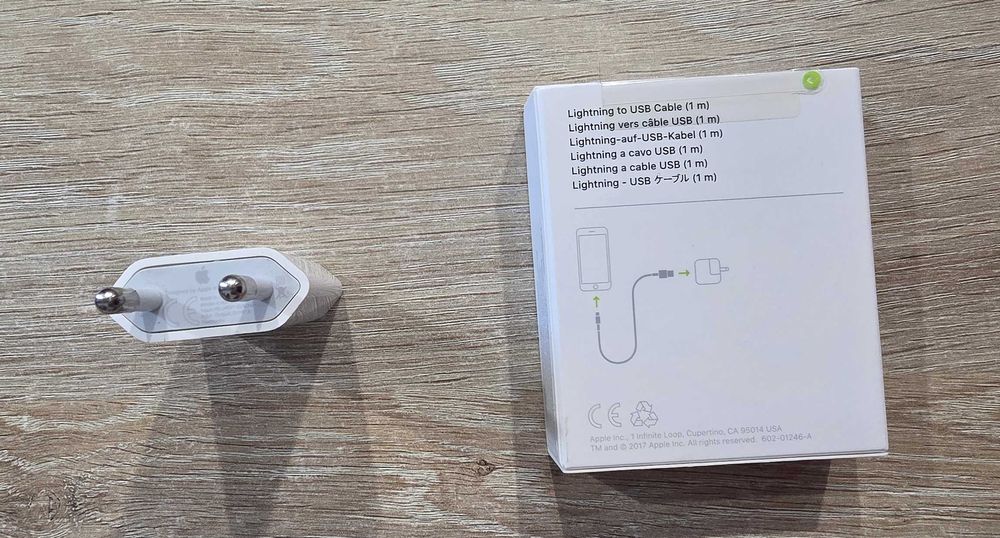 Cablu date/incarcare Apple USB-Lightning cable sigilat + Incarcator priza-USB