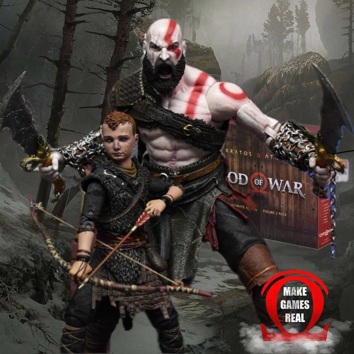 Екшън фигура God of War Kratos & Atreus