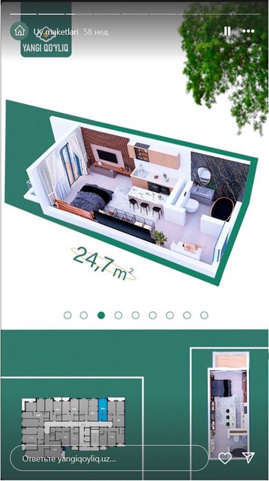 Yangi qo’yliq kvartira 24.7+ balkon +1.3  ( yangi qoyliq) янги куйлик