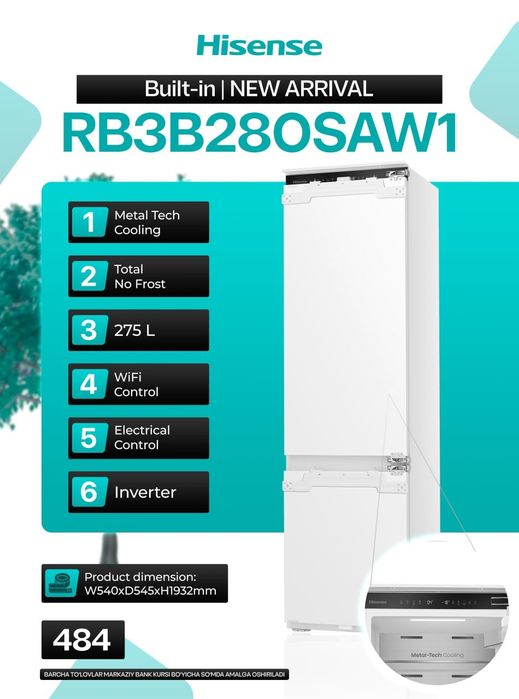 Hisense Xolodilnik, Холодилник Хисенсе