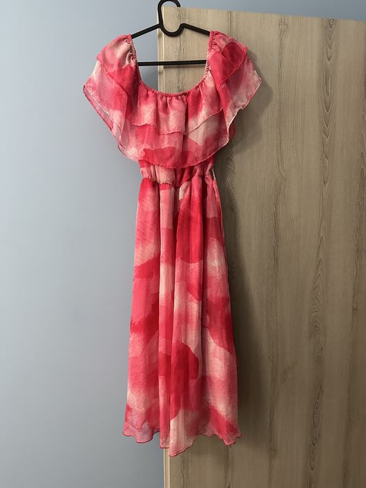 Шифонена midi рокля Miu Miu