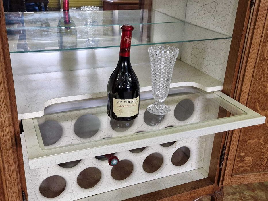 Френски бар-шкаф за напитки от бял дъб в стил "ЛУИ XV"