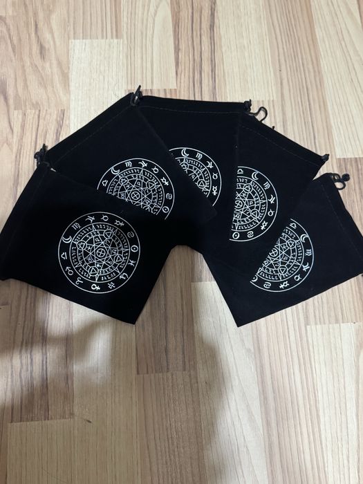 Новые мешочки для карт таро, бархатные с пентограмой