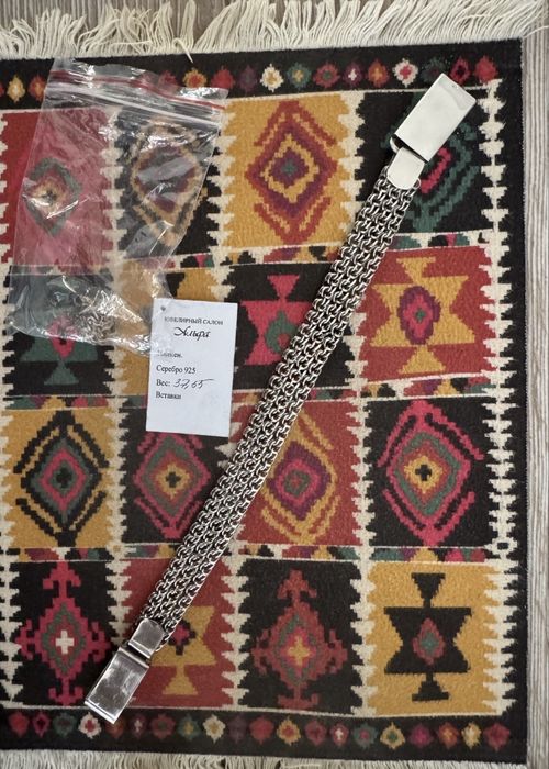 Мужской браслет серебро