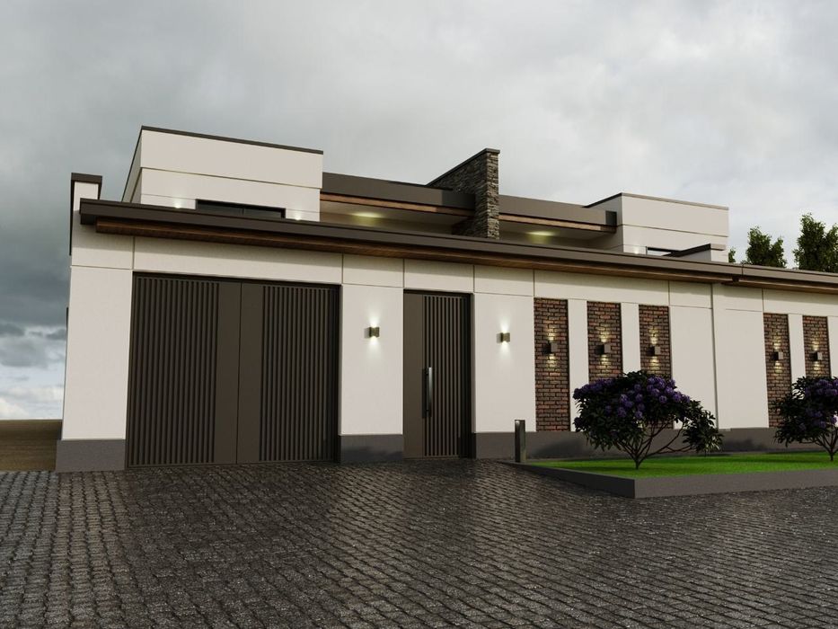 Гулистон шахрида. Hi-tech усулидаги 2 каватли ховлили замонавий уйлар