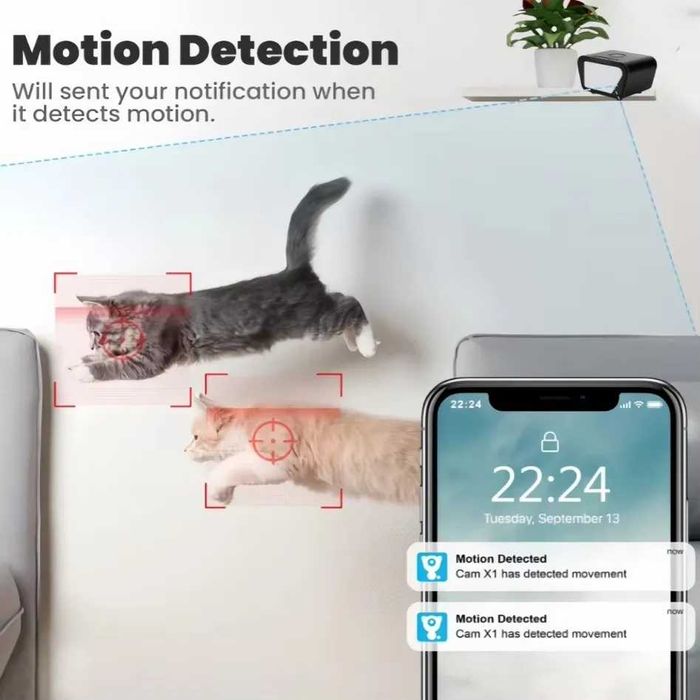 Wi-Fi Дигитален LED Часовник със Скрита 4K Камера, Безжично Зарядно, Час и Температура, Видеонаблюдение