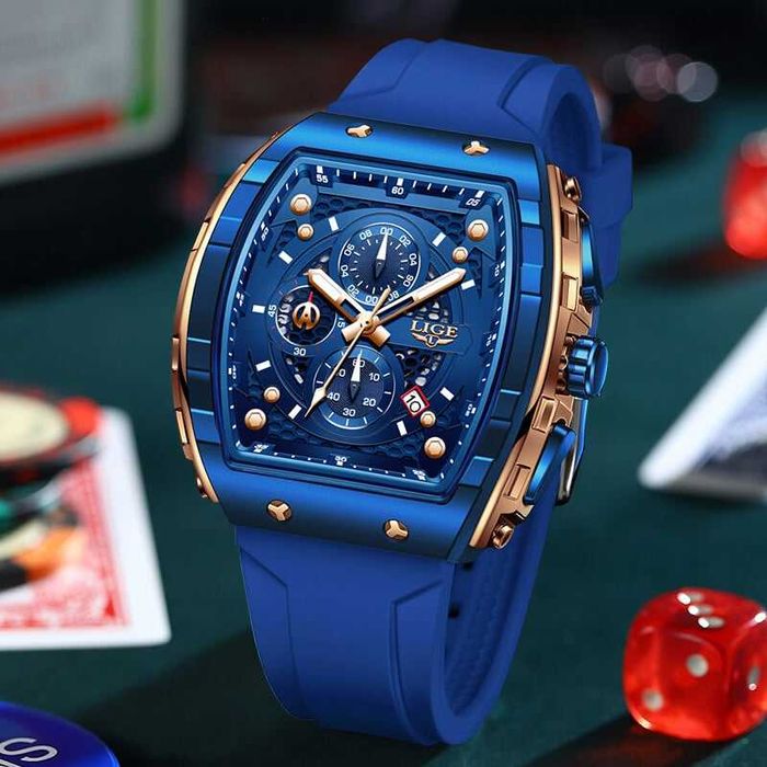 Ceas LIGE bărbătesc quartz multifuncțional – nou, elegant, 50 lei