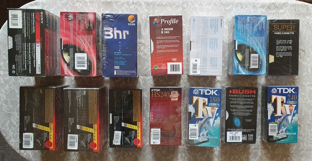 Нови видеокасети VHS TDK, JVC, BASF, Sony, Memorex. Konica