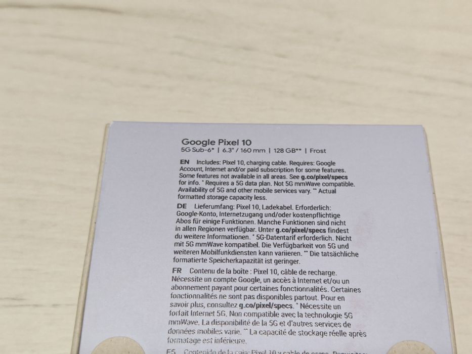 Чисто нов Google Pixel 10 5G 12 GB RAM 128 GB