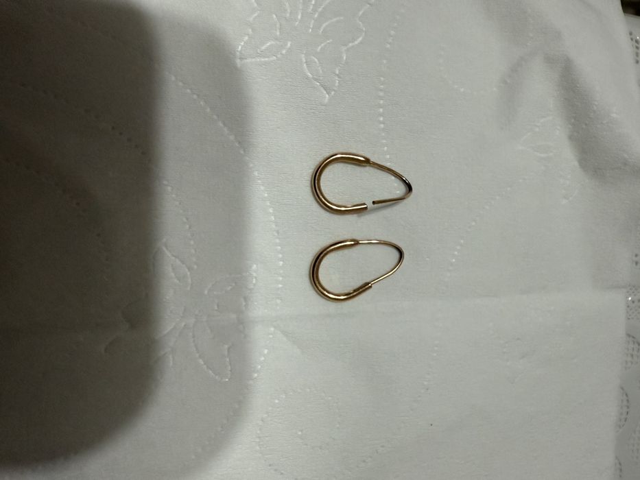 Золотые серьги 585 проба Астана