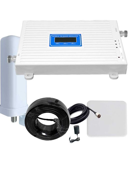 Усилвател за GSM сигнал, трибандов, 900/1800/2100MHz нов комплект