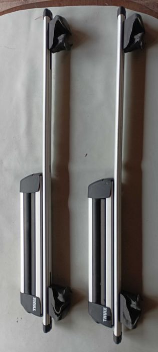 Комплект алуминиев багажник Thule AeroBar + лапи Thule 755 + багажник за ски