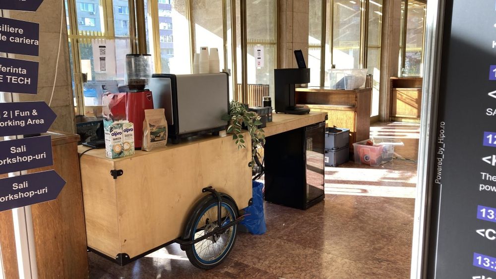 Bar mobil, coffee bike,  Cargo bike, cafenea pe roti