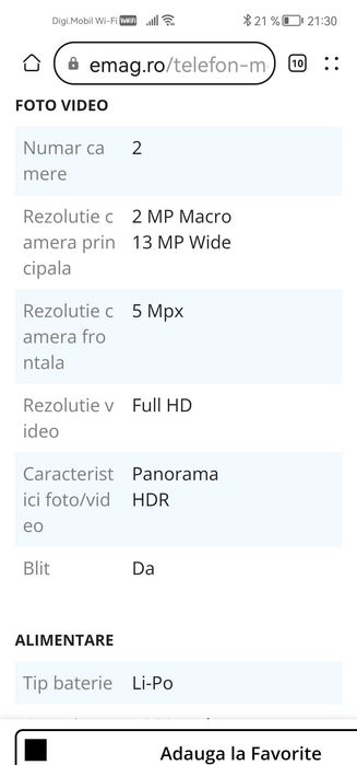 Vând smartphone Motorola E7 Power. Stare foarte bună!