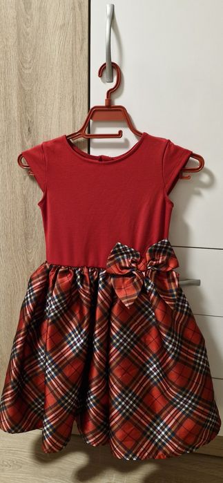 Детска празнична/коледна рокля 122-128