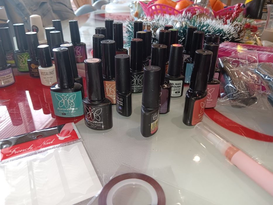 Комплект гел лакове,ув лед лапма/uv led печка,ел.пила/стартов комплект