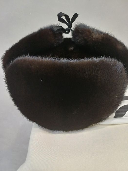 Шапка ушанка норковая