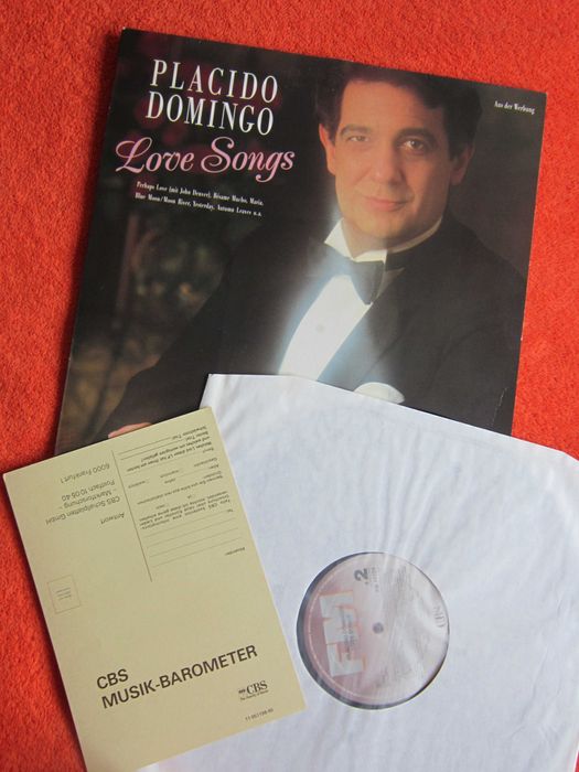 vinil rar Placido Domingo ‎-Greatest Love Songs ,Olanda 1988 impecabil