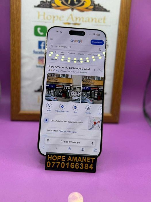 HOPE AMANET P2- Iphone 16 Pro Max / 256GB /Baterie 95%/ Ecran Zgariat
