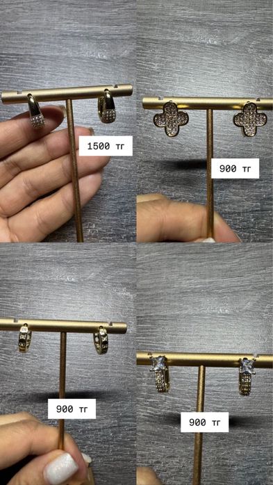 серьги титановые