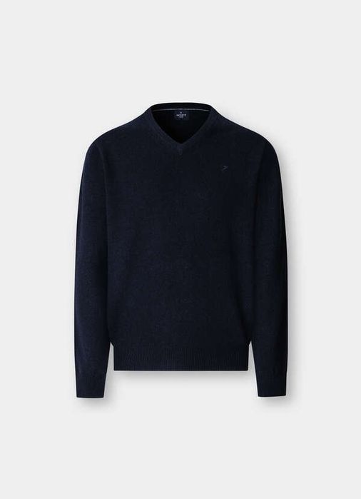 100% вълна Hackett London Lambswool V-Neck Pullover ОРИГИНАЛ мъжки пуловер - М