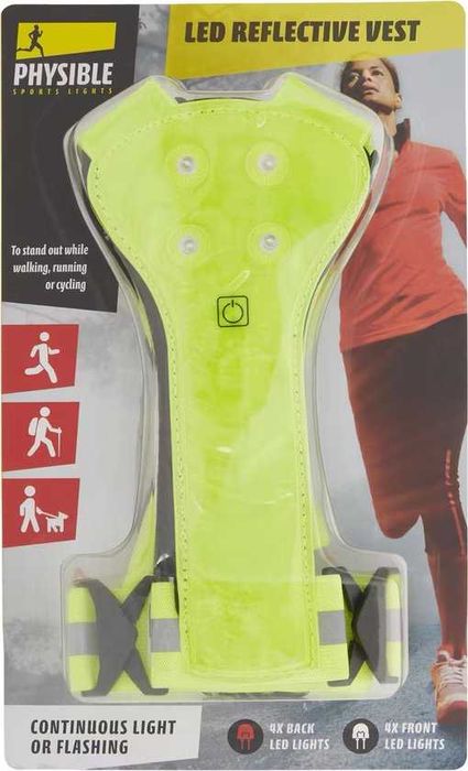 Светлоотразителна жилетка за безопасност с LED осветление