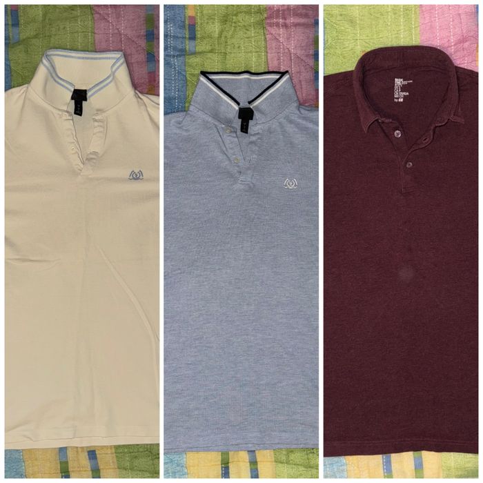 Set 3 tricouri polo H&M din bumbac ca noi