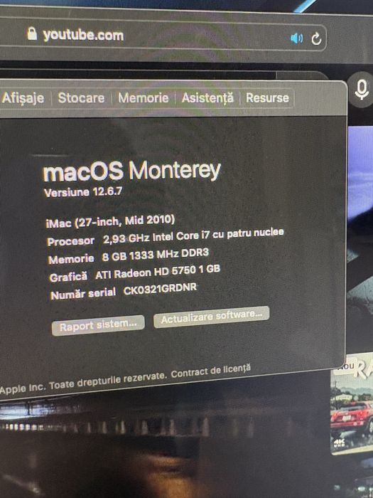 Apple Imac 27 inchi procesor i7 1000 gb macOs Monterey