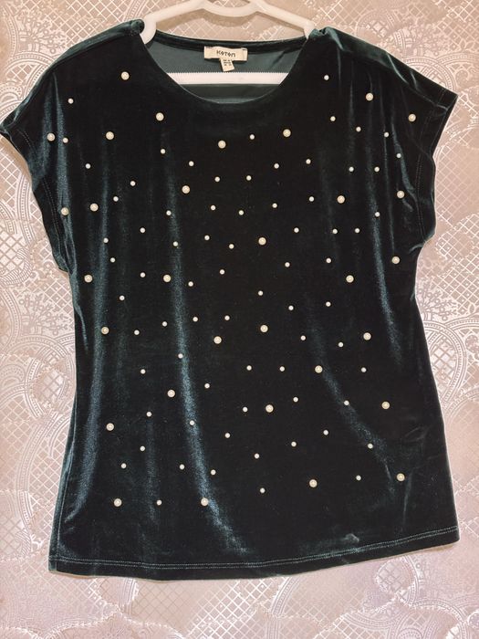 Кофточка бархат с бусинками