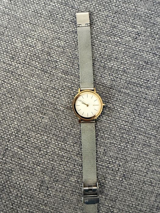Ceas Skagen auriu cu argintiu