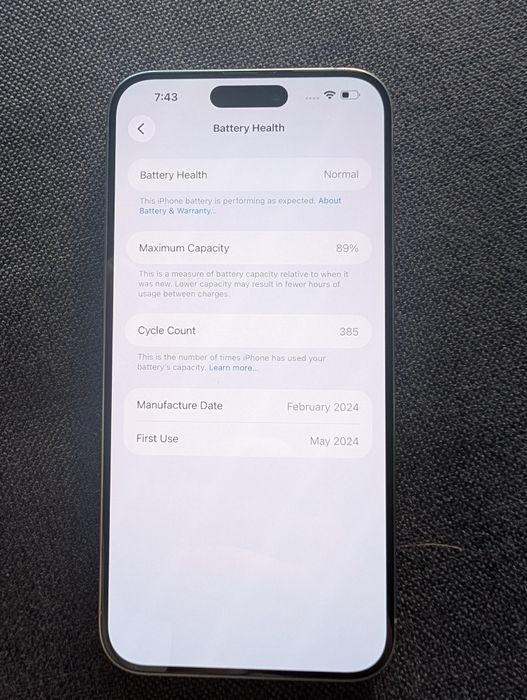 Iphone 15 pro max 256 Natural Titanium