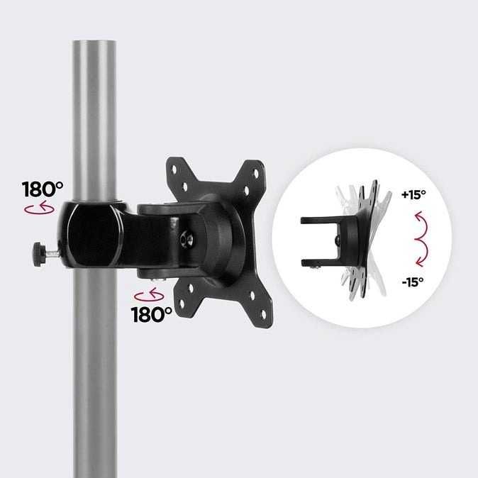 Duronic Вертикална Стойка за 2 мониторa двойна 1000мм (комплект)