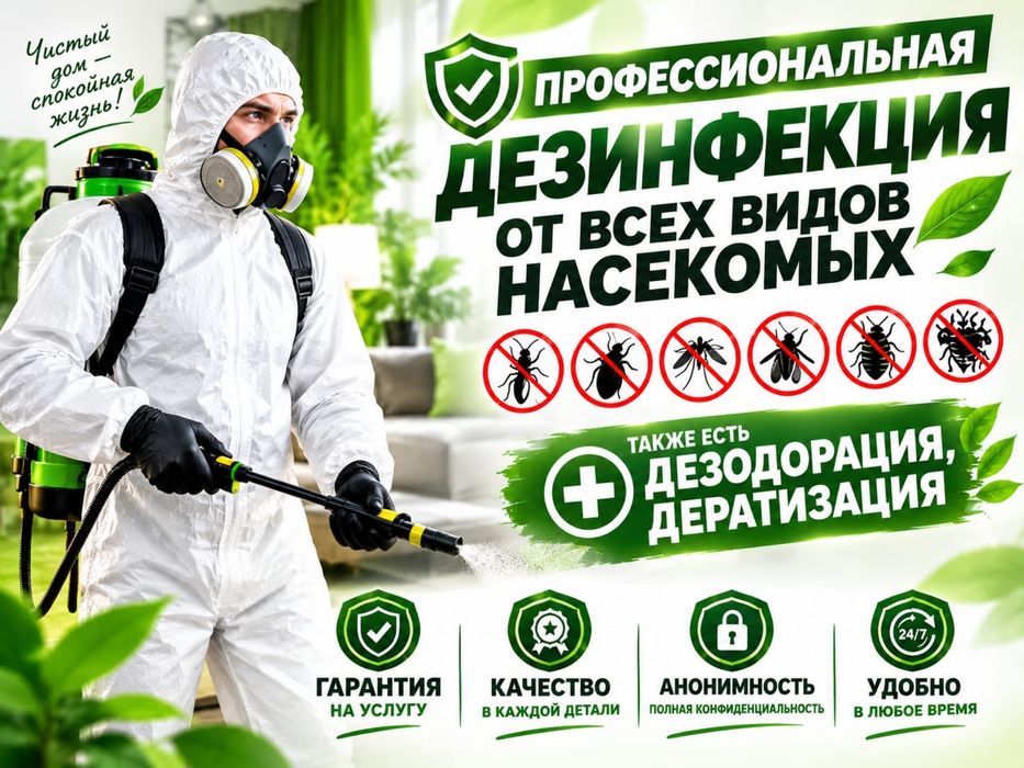 Уничтожение клопов, тараканов, крыс. Дезинфекция грызунов, мышей,крыс