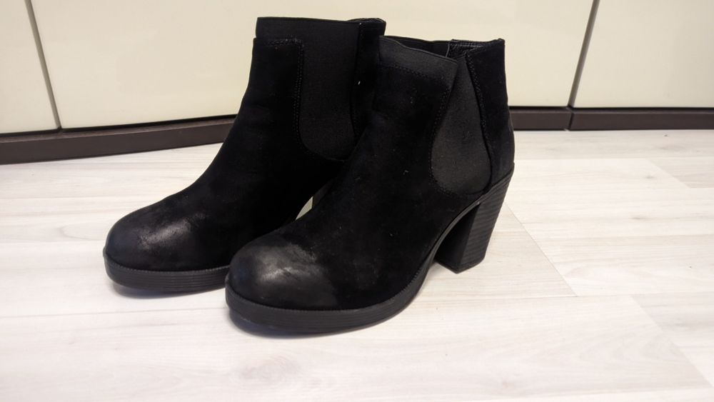 Дамски боти, 40, естествен велур