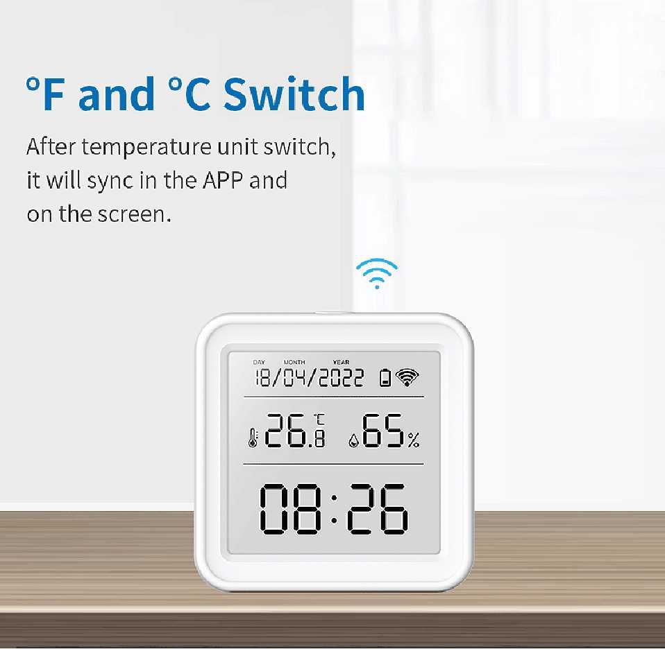 Датчик температуры и влажности Wi-Fi гигрометр термометр Умныи дом.: 8 900  тг. - Увлажнители воздуха Шымкент на Olx