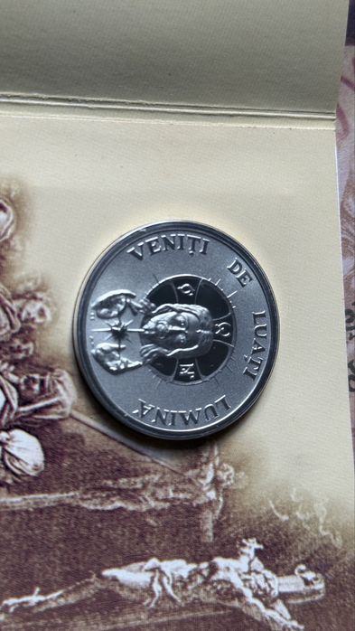 Monetaria statului set 2 monede Pastele 2000 (argint si tombac)