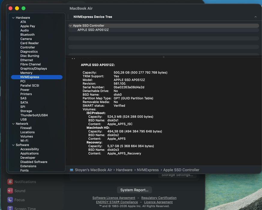 MacBook Air M3 24GB RAM 8CPU 10GPU 512GB RAM