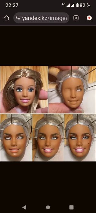 По72тенге! Мешок Барби для разрисовки лица ООАК