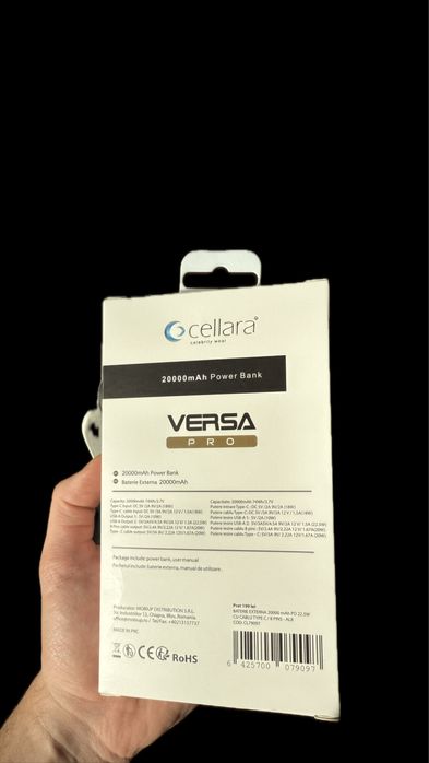 Baterie externa 20.000 mAh Cellara VERSA PRO
