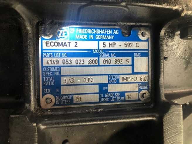 Cutie de viteze ZF Ecomat 2 5HP 592C MAN 2021 - Piese de schimb MAN