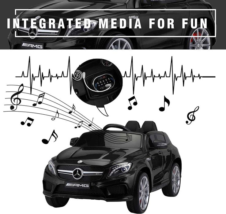 Акумулаторен джип Mercedes GLA45 12V батерия,MP3, с меки гуми