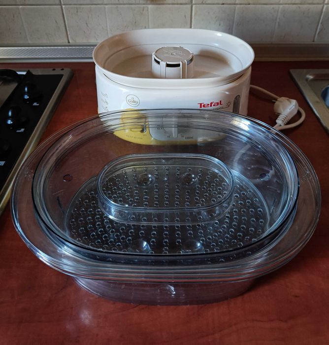 TEFAL Aparat gatit cu aburi 900W, 9L, 3 compartimente, timer, KeepWarm