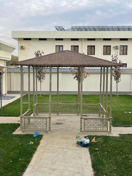 Besedka naves reshotka kazerog беседка решотка навес казерог беседка