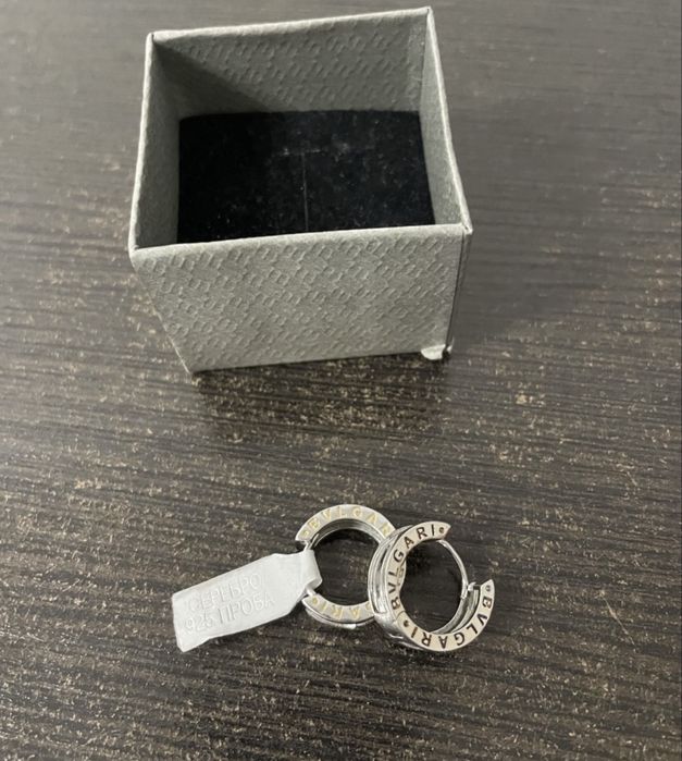 Серебряные серьги Bvlgari