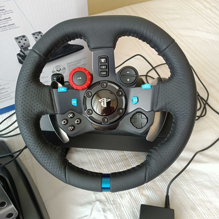 Волан с педали Logitech - G29, черен, PC/PS4/PS5 + 2 игри GTA5, NFS UNBOUND