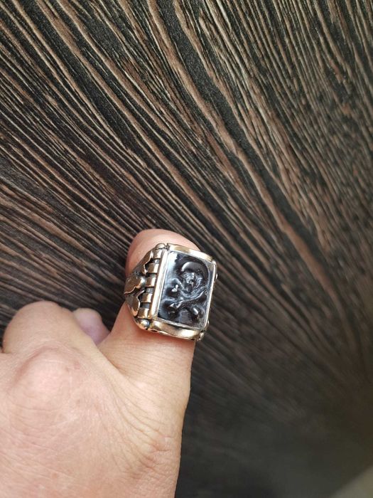 Inel vintage argint si aur ofiter german WWII