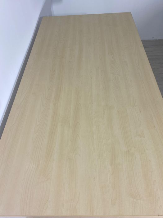 4 Buc. Birou 160X78 cm,  Blat Fag Deschis, Cadru Metalic Profesional