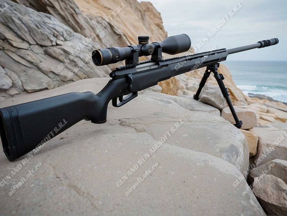 Pusca Airsoft *Manuala* + LUNETA Cu Aer Comprimat Arc + Munitie TOTALA